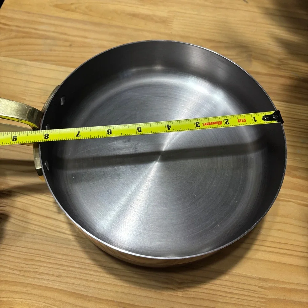 Castle Copper 90 Skillet Pan 8 Inch Made in Ireland Brass Handle Set of 2
